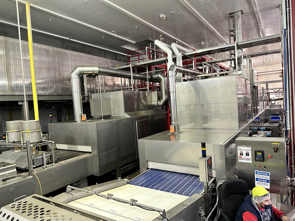 Pizza base production line